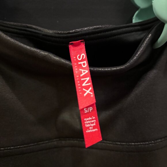 SPANX Faux Leather Moto Leggings - Picture 2 of 3